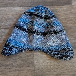 Columbia Women's Wool Fleece Lined Striped Ear Flap Ear Warmer Beanie Hat